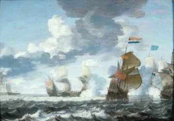 Kriegsschiff Seeschlacht Werke - Bonaventura Peeters da Hallwylska Malning Sjoslag av museet Seeschlachten